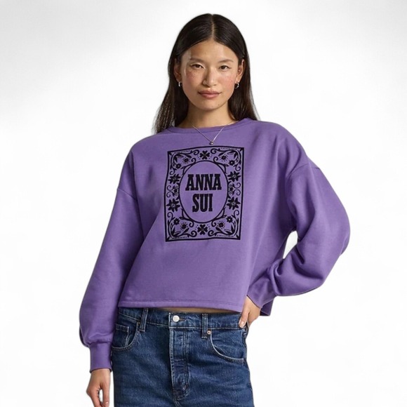 Old Navy Tops - Old Navy x Anna Sui Cropped Fleece Graphic Sweatshirt NWT